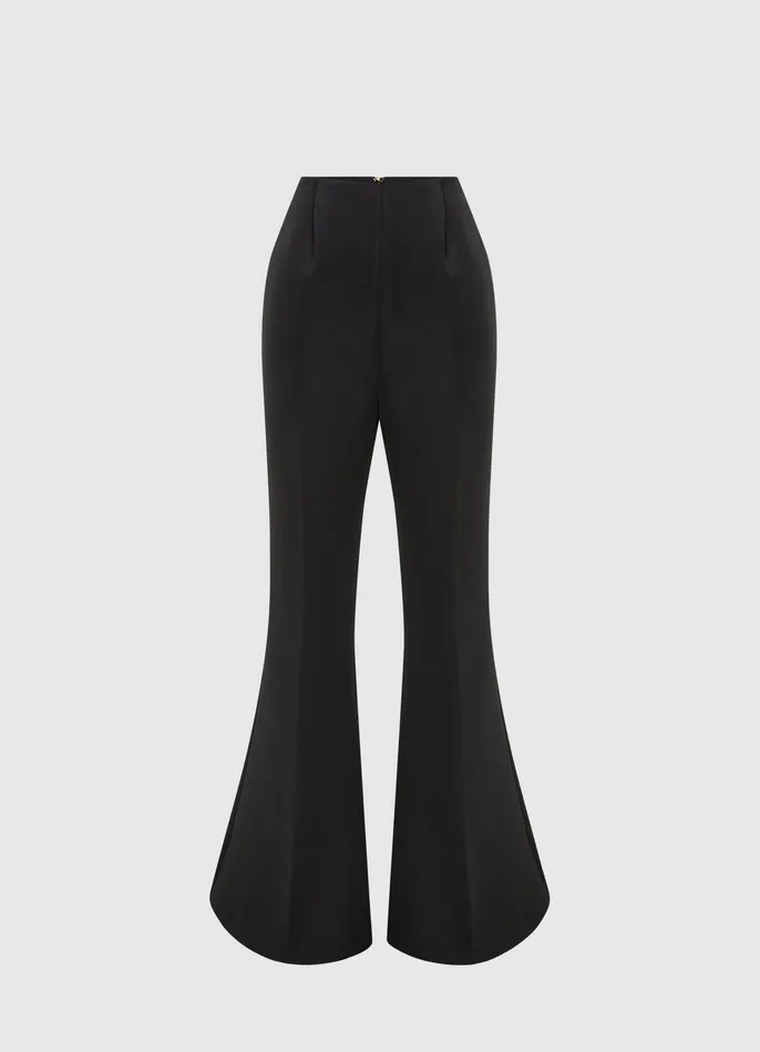 Maya Flared Pants 8211 Ebony Suiting LEO LIN Women
