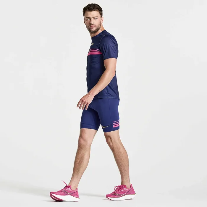 Men8217s Elite Short Sleeve Sodalite Tops Saucony Men