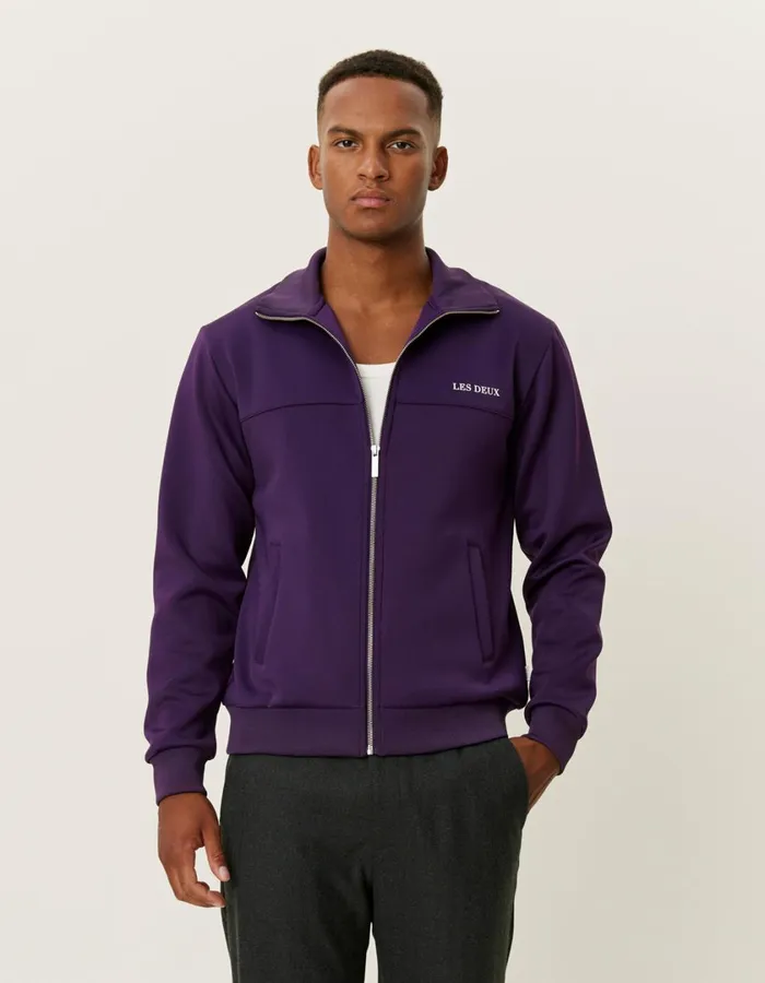 Men Ballier Track Jacket 8211 Blackberry Les Deux HoodiesSweatshirts