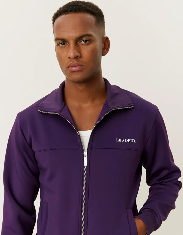 Men Ballier Track Jacket 8211 Blackberry Les Deux HoodiesSweatshirts