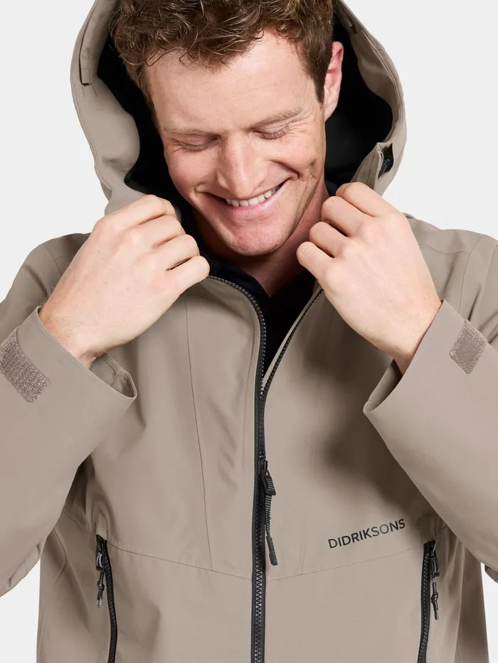 Men Basil Jacket Ash Brown Didriksons Spring Jackets