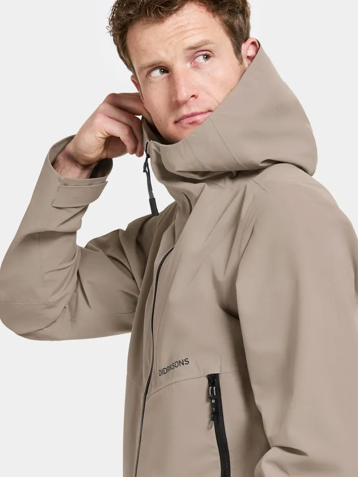 Men Basil Jacket Ash Brown Didriksons Spring Jackets