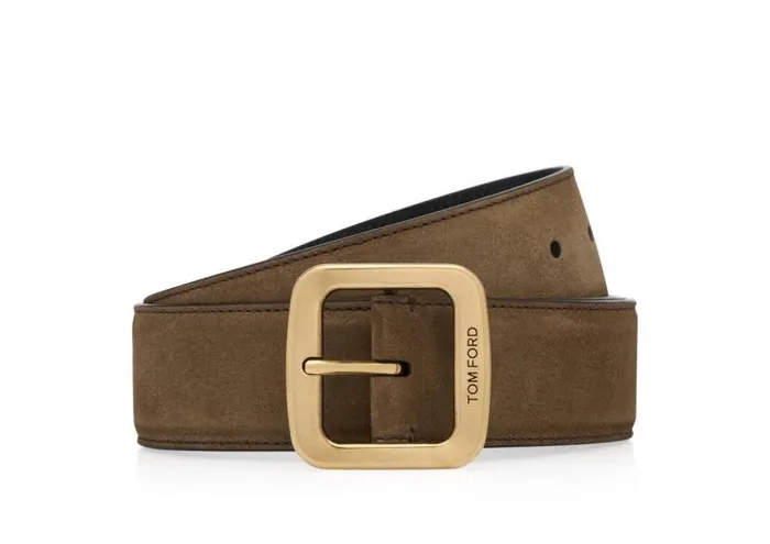 Men Belts Tom Ford Suede Square Belt