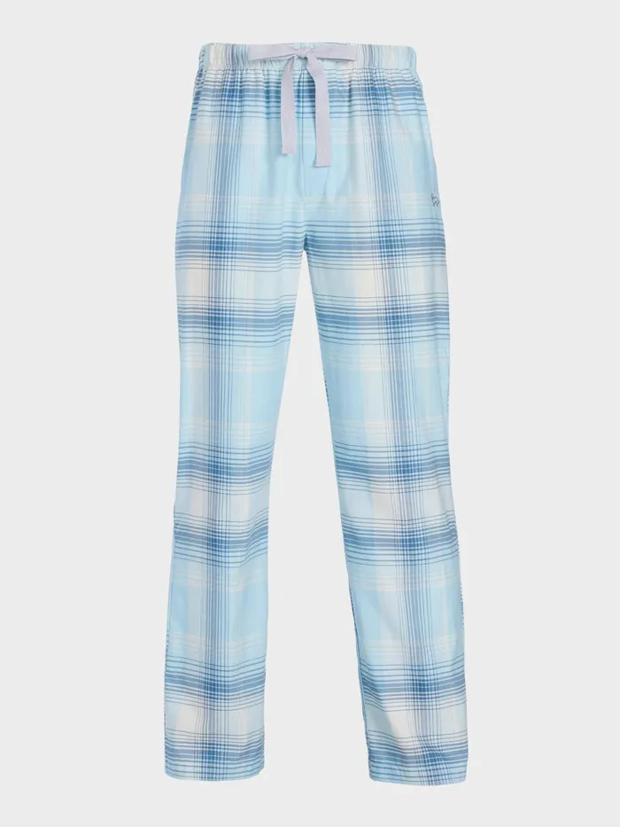 Men Blue Check Pj Pant Multi Peter Alexander Pants