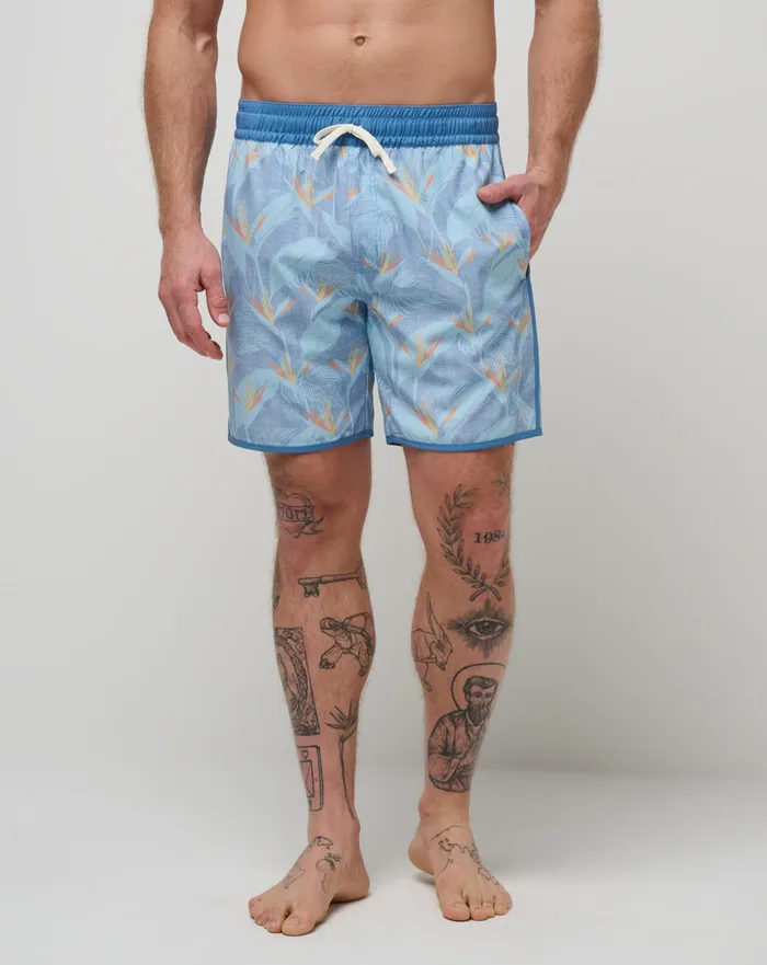 Men Boardshorts TravisMathew LAVA TUNNELS BOARDSHORT Heather Quiet Harbor