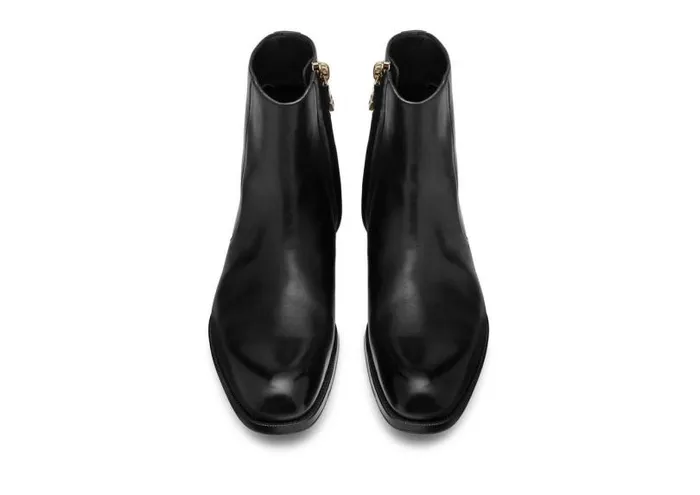 Men Boots Tom Ford Burnished Leather Edgar Zip Boot Black Men Boots Tom Ford Burnished Leather Edgar Zip Boot Black