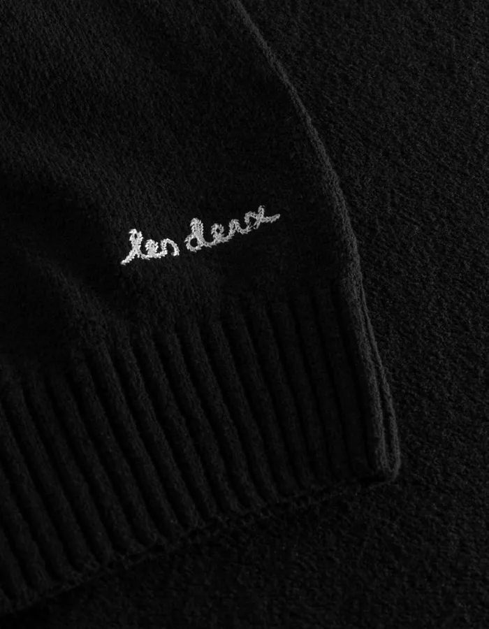 Men Brad Roundneck Knit 8211 BlackBlack Les Deux Knitwear