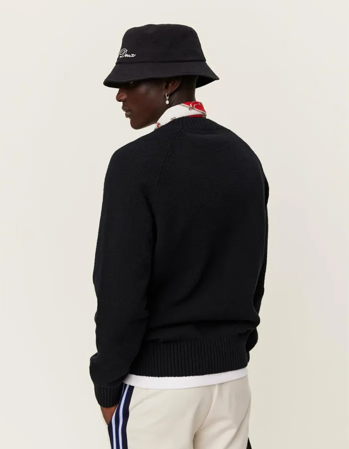 Men Brad Roundneck Knit 8211 BlackBlack Les Deux Knitwear