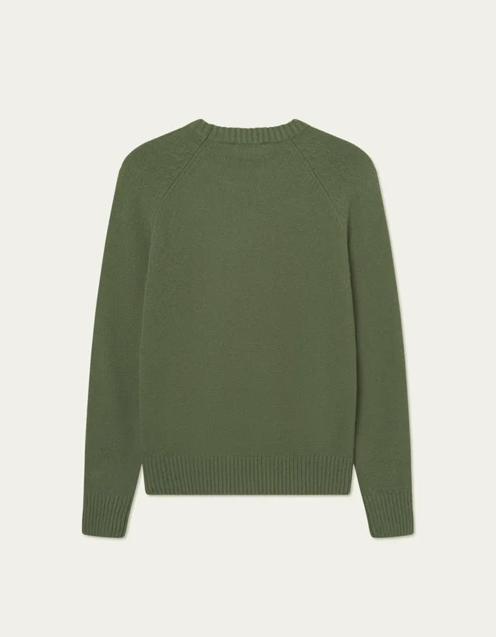 Men Brad Roundneck Knit 8211 Chive Green Les Deux Knitwear