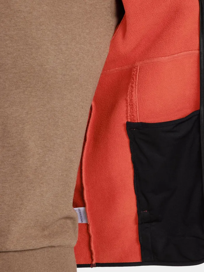 Men Bror FullZip Ochre Red Didriksons Spring Jackets