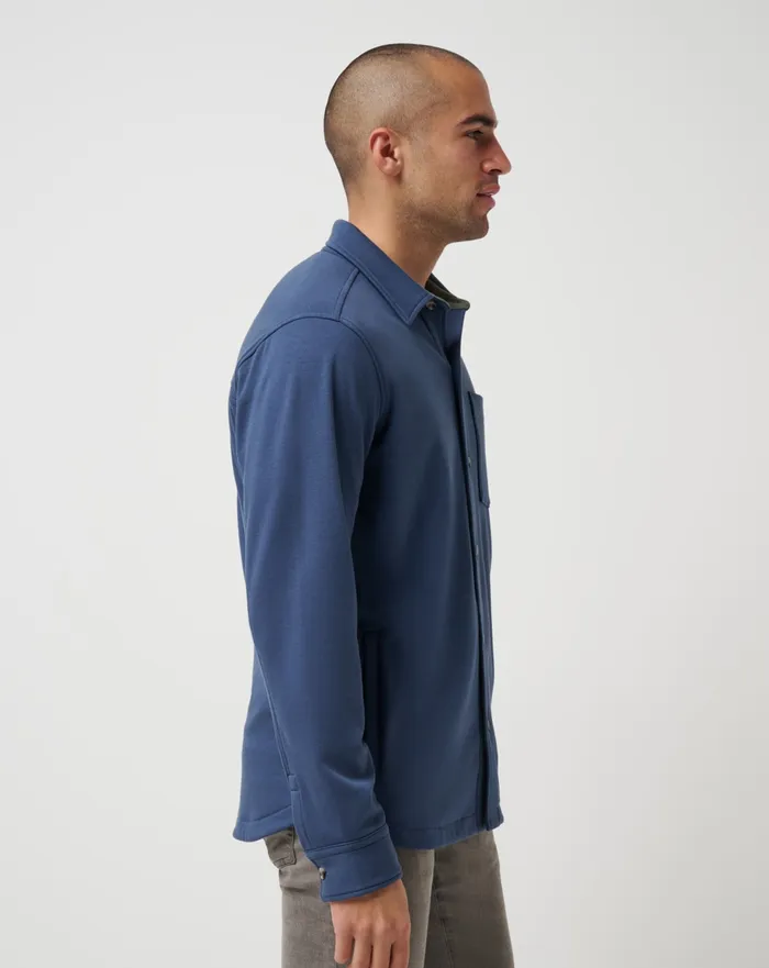 Men ButtonUps TravisMathew CLOUD SHIRT JACKET Mood Indigo
