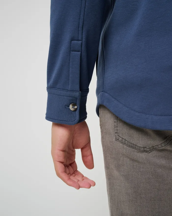 Men ButtonUps TravisMathew CLOUD SHIRT JACKET Mood Indigo