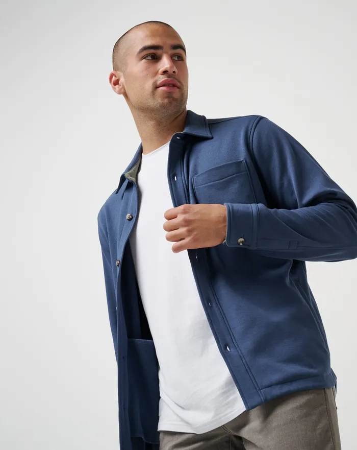 Men ButtonUps TravisMathew CLOUD SHIRT JACKET Mood Indigo