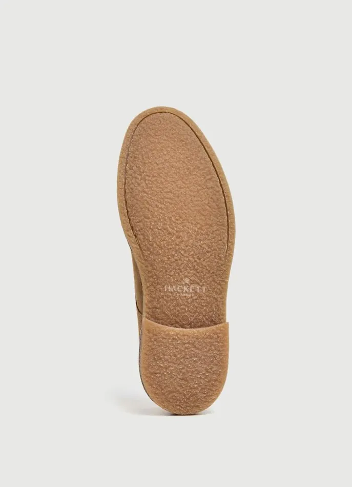 Men Casual Shoes Hackett London Suede Bluchers Sand Beige