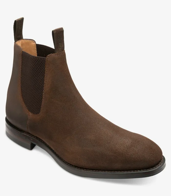 Men Chatsworth Brown Waxed Suede Chelsea Boots Loake Men Chatsworth Brown Waxed Suede Chelsea Boots Loake