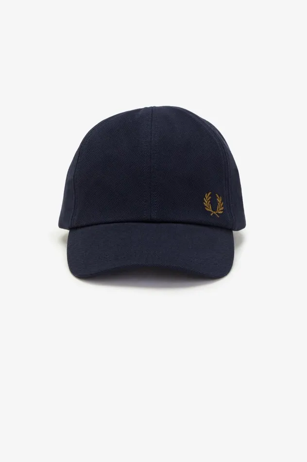 Men Classic Piqu Cap Navydark Caramel Fred Perry Accessories