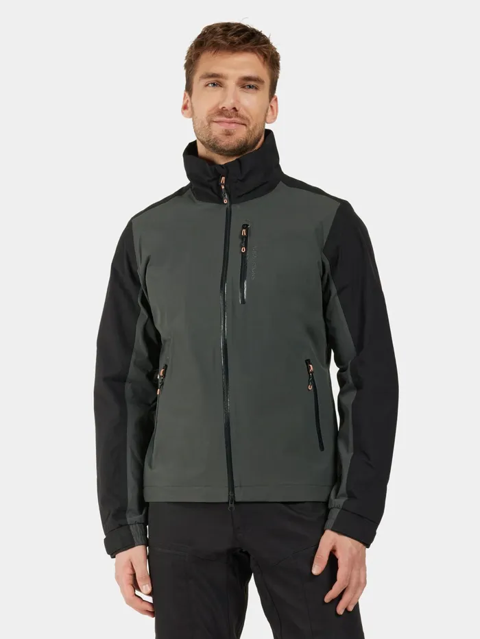 Men Coal Black Didriksons Spring Jackets