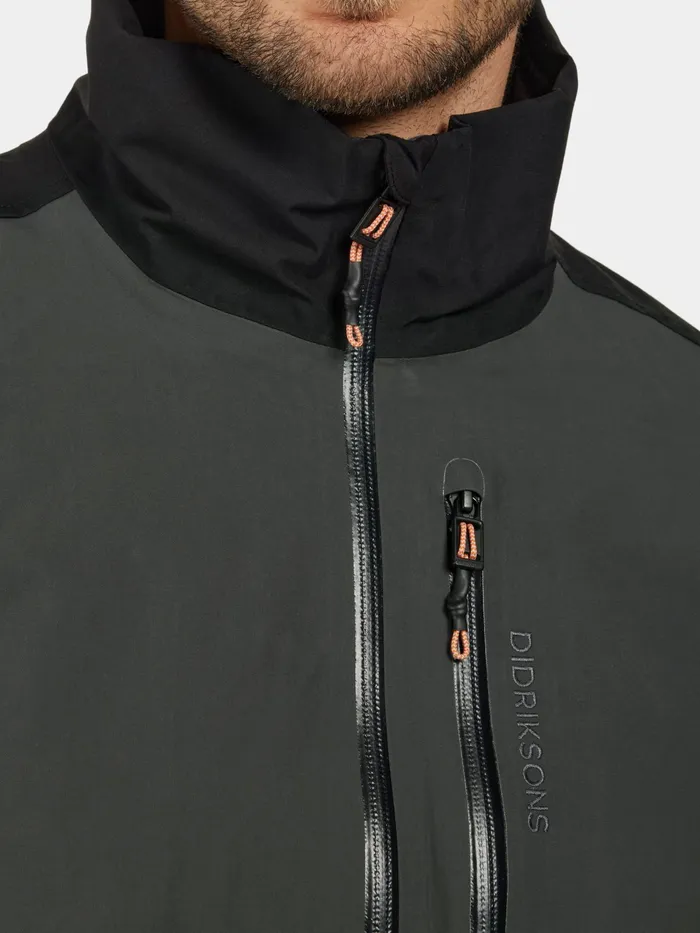 Men Coal Black Didriksons Spring Jackets