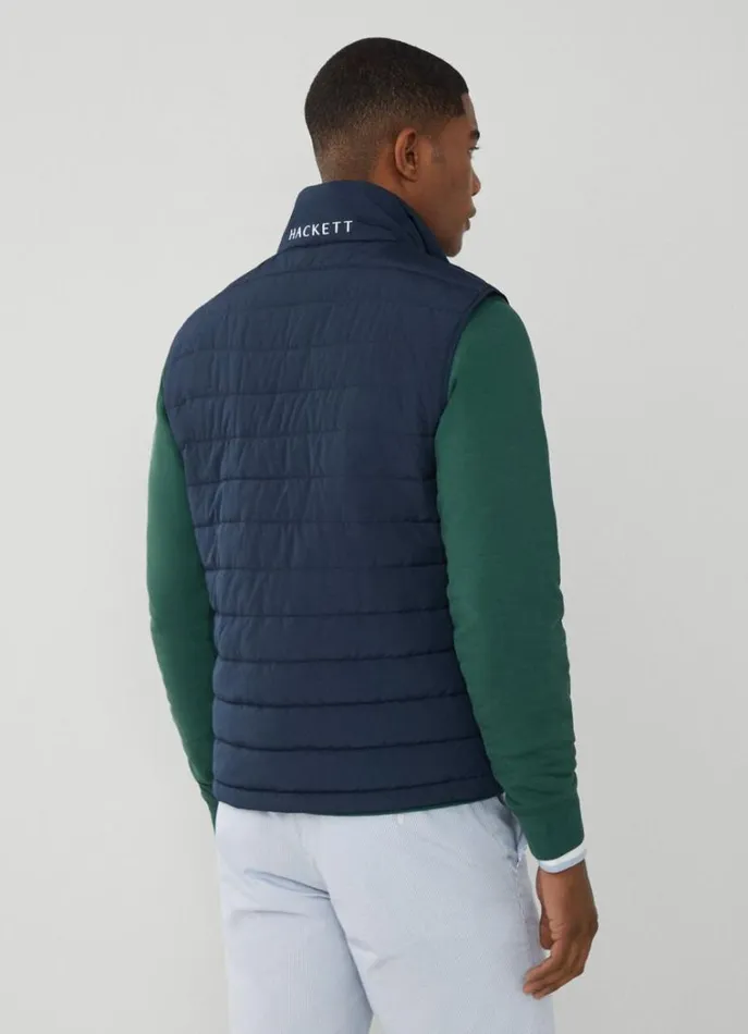 Men Coats and Jackets Hackett London Heritage Puffer Gilet Navy