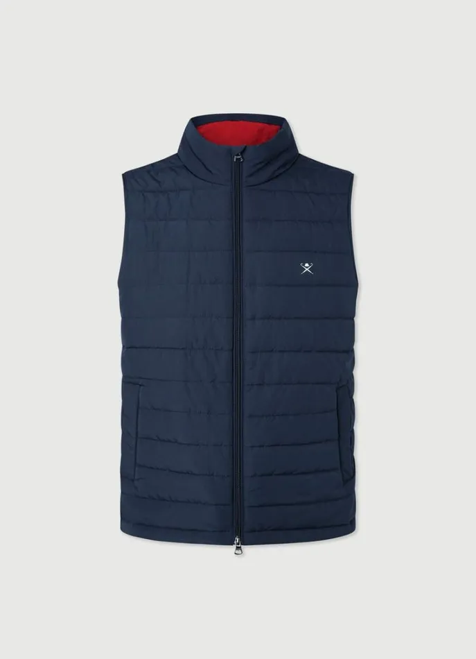 Men Coats and Jackets Hackett London Heritage Puffer Gilet Navy