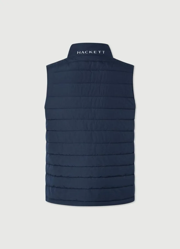 Men Coats and Jackets Hackett London Heritage Puffer Gilet Navy