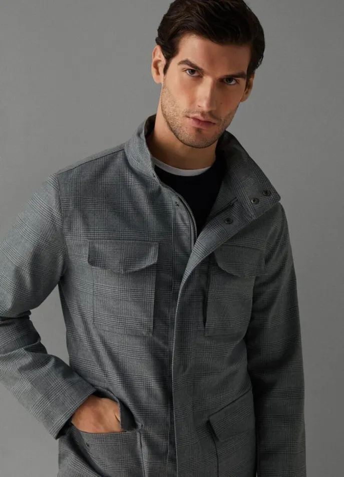 Men Coats and Jackets Hackett London Waterproof Velospeed Jacket Grey