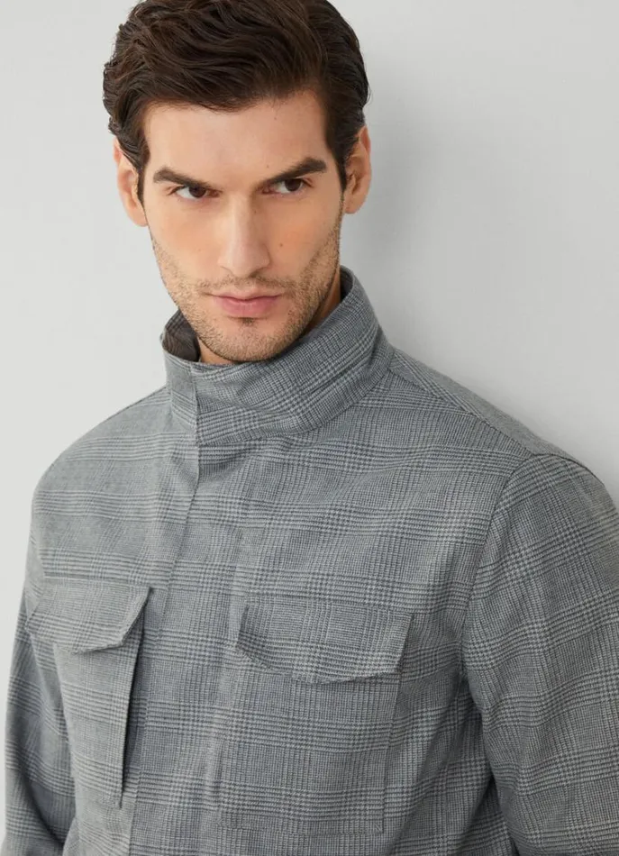 Men Coats and Jackets Hackett London Waterproof Velospeed Jacket Grey