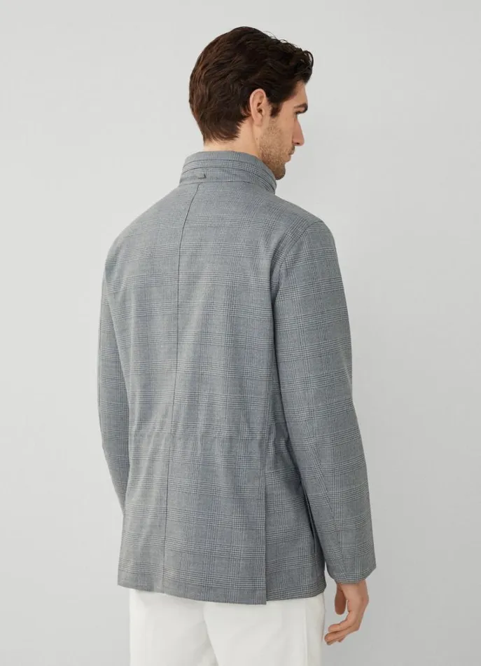 Men Coats and Jackets Hackett London Waterproof Velospeed Jacket Grey