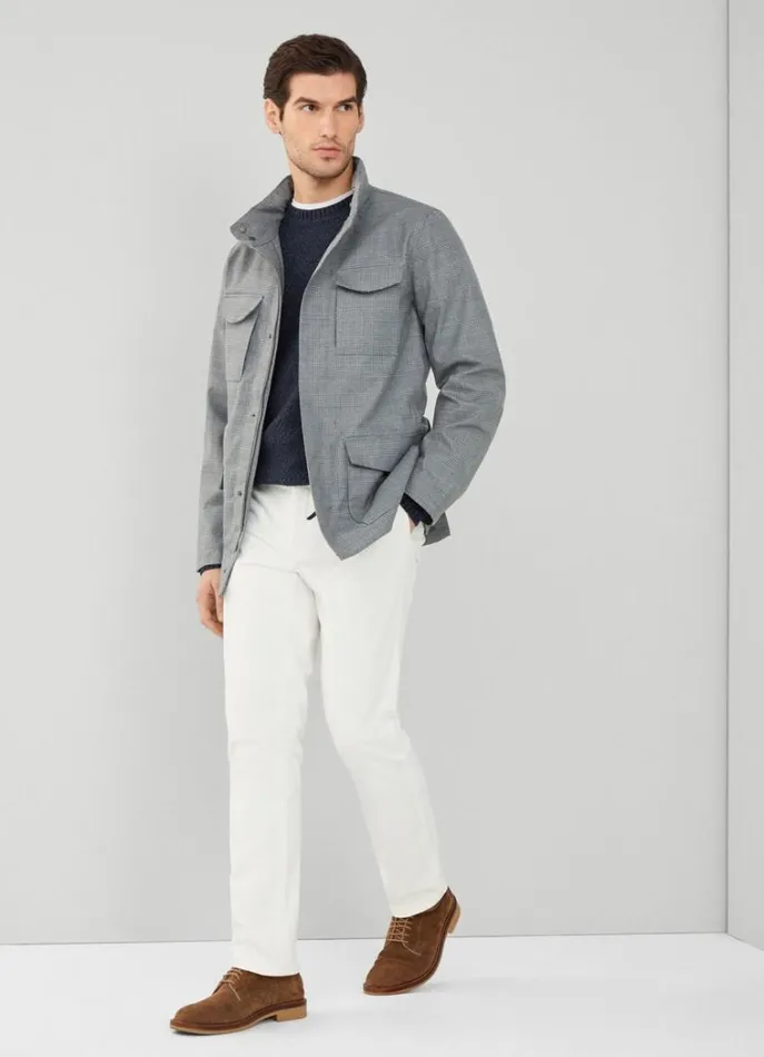 Men Coats and Jackets Hackett London Waterproof Velospeed Jacket Grey