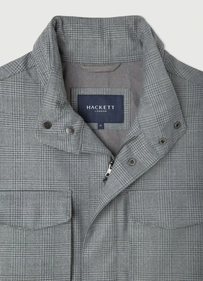 Men Coats and Jackets Hackett London Waterproof Velospeed Jacket Grey