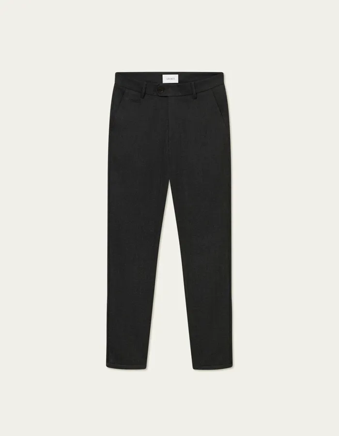 Men Como Herringbone Suit Pants 8211 CharcoalGrey Melange Les Deux Pants