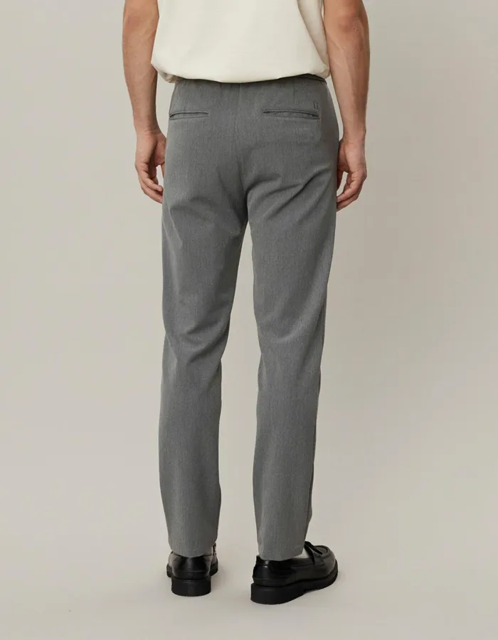 Men Como Tapered Drawstring Pants 8211 Grey Melange Les Deux Pants