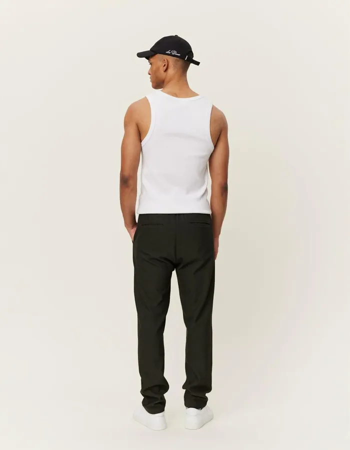 Men Como Tapered Drawstring Pants 8211 Seasonal 8211 Deep ForestCharcoal Les Deux Pants