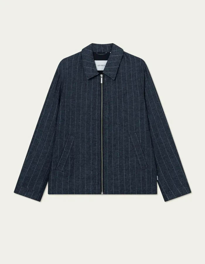Men Constantin Coach Jacket 8211 Dark NavyIvory Les Deux JacketsCoats