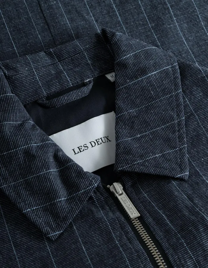 Men Constantin Coach Jacket 8211 Dark NavyIvory Les Deux JacketsCoats
