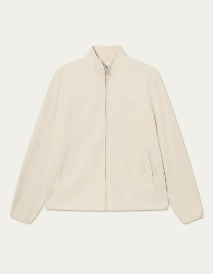 Men Contrast Zipper Fleece Jacket 8211 Ivory Les Deux JacketsCoats