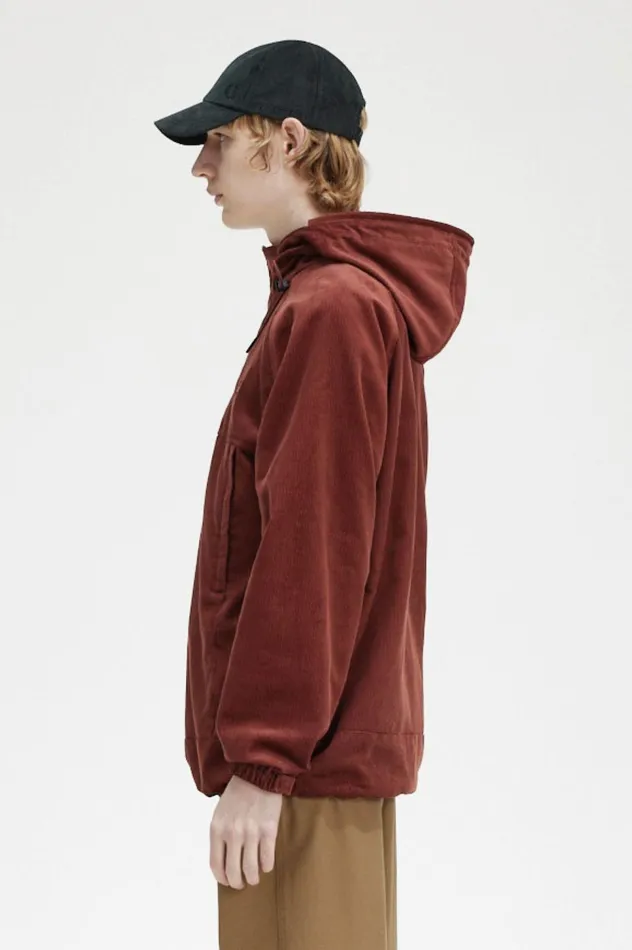 Men Cord Overhead Jacket Whisky Brown Fred Perry Coats and Jackets