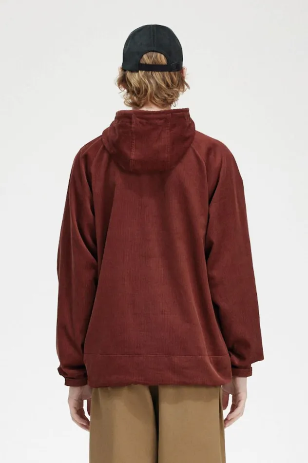 Men Cord Overhead Jacket Whisky Brown Fred Perry Coats and Jackets
