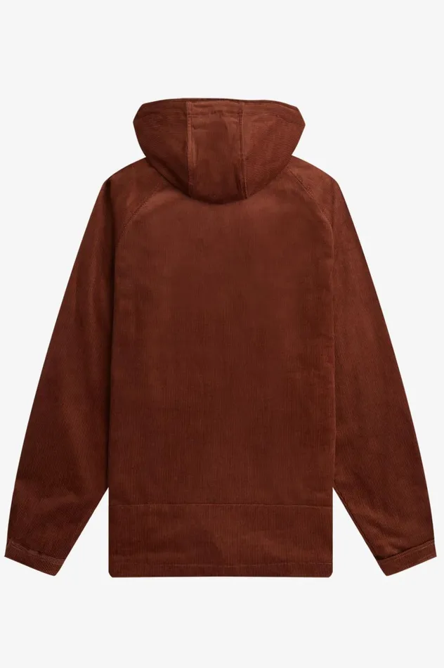 Men Cord Overhead Jacket Whisky Brown Fred Perry Coats and Jackets