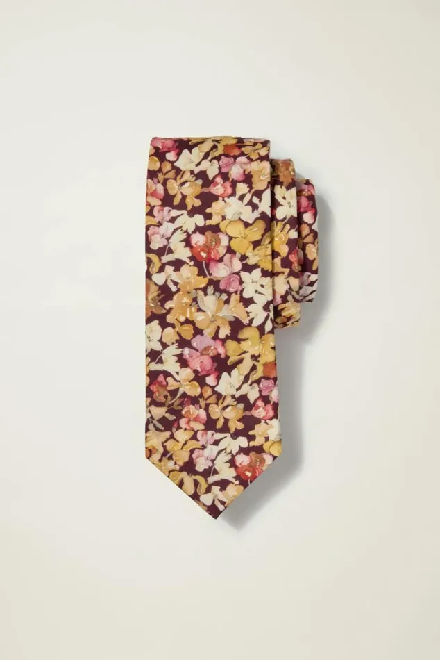 Men Cotton Necktie Made With Liberty Fabric Lily Jane Floral Bonobos Ties and Pocket Squares Men Cotton Necktie Made With Liberty Fabric Lily Jane Floral Bonobos Ties and Pocket Squares