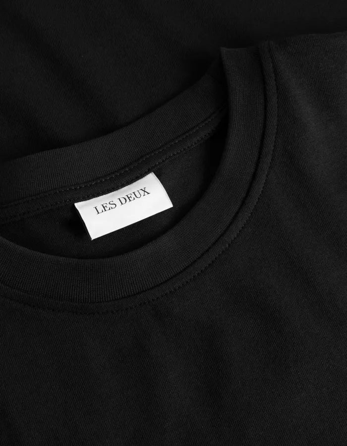 Men Crew LS TShirt 8211 BlackLight Ivory Les Deux Tshirts
