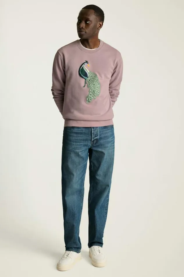 Men Critter French Terry Crew Purple Peacocking Bonobos Crew and VNeck Sweaters Men Critter French Terry Crew Purple Peacocking Bonobos Crew and VNeck Sweaters