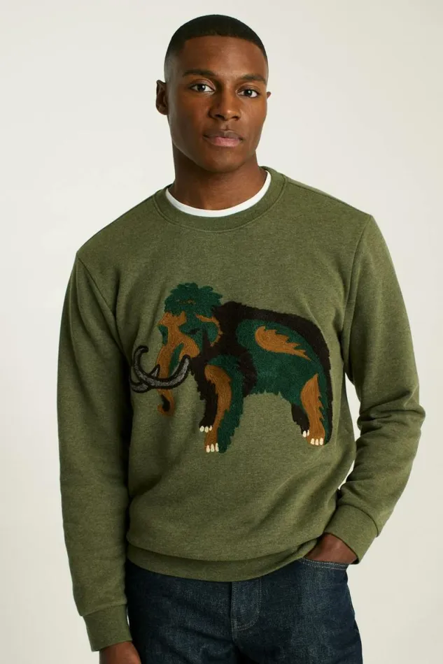 Men Critter Supersoft Fleece Crew Wooly Bully Bonobos Crew and VNeck Sweaters