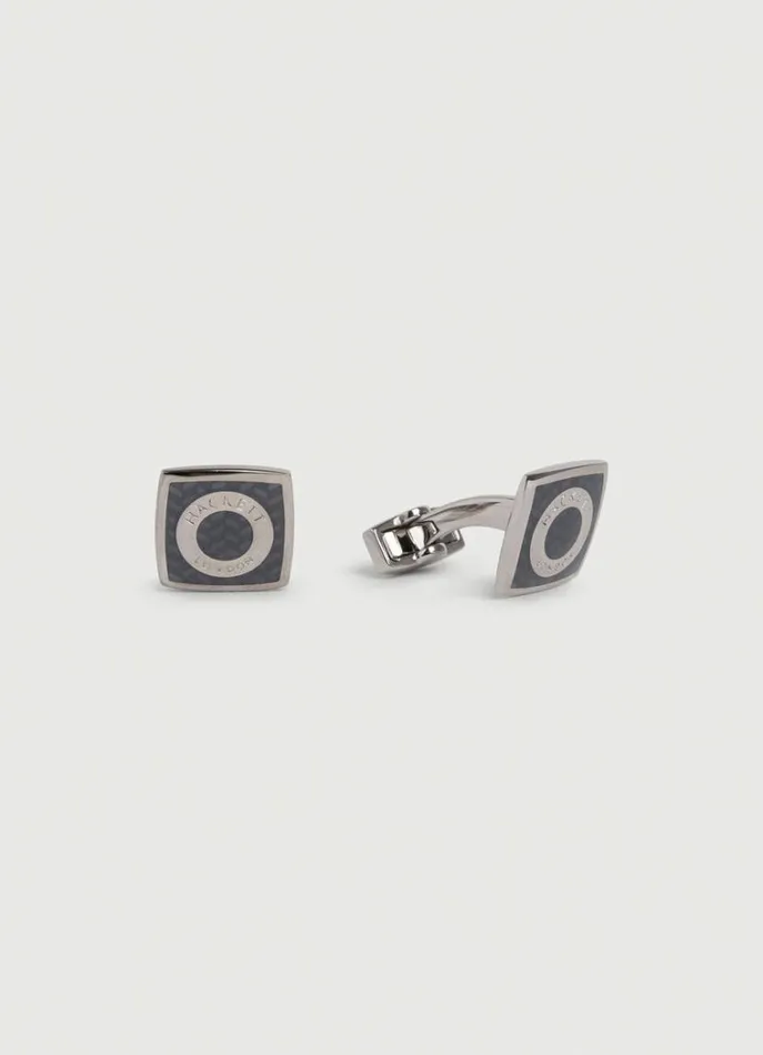 Men Cufflinks and Braces Hackett London Square Button Cufflinks Dress Blues