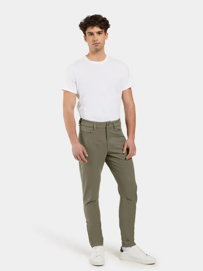 Men Dennis Pants Fog Green Didriksons Walking Trousers