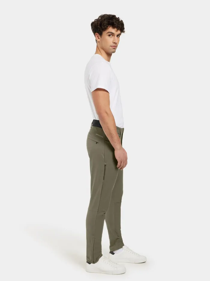 Men Dennis Pants Fog Green Didriksons Walking Trousers