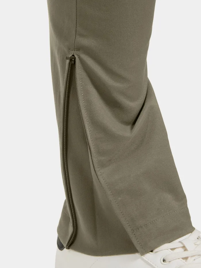 Men Dennis Pants Fog Green Didriksons Walking Trousers