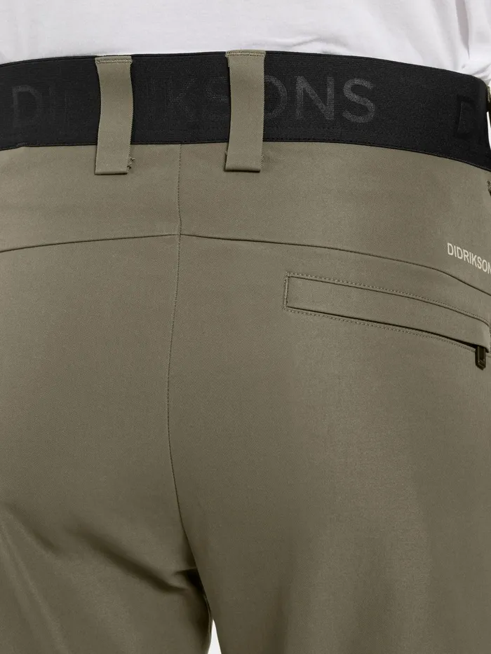 Men Dennis Pants Fog Green Didriksons Walking Trousers