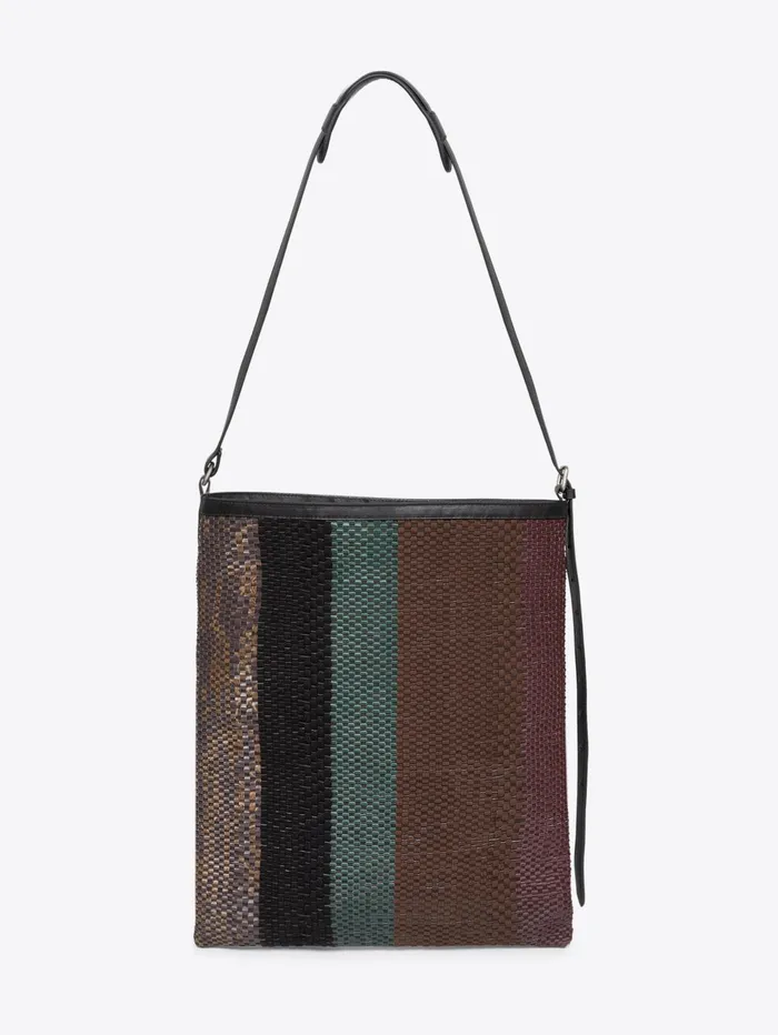 Men Dries Van Noten Bags and Leather Goods Hand Woven Tote Bag