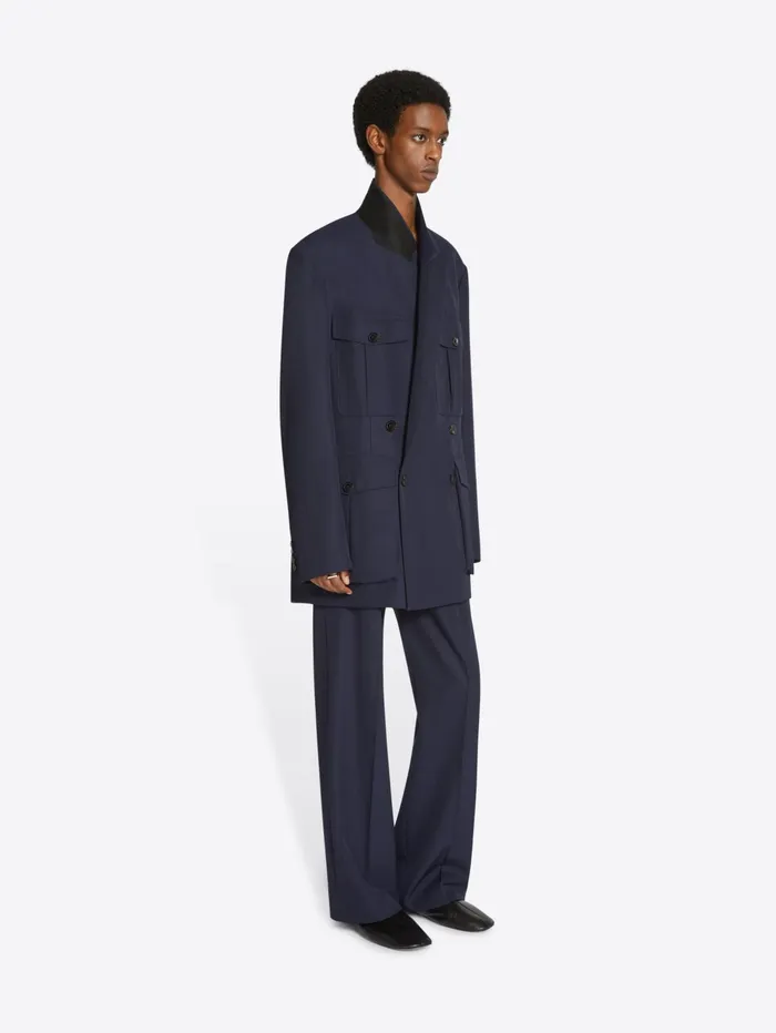 Men Dries Van Noten Pants Wool Flared Pants